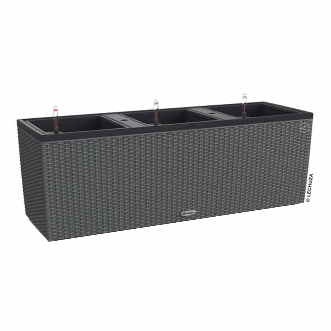 Lechuza Trio Pflanztopf 100x32x34cm Kunststoff Granit