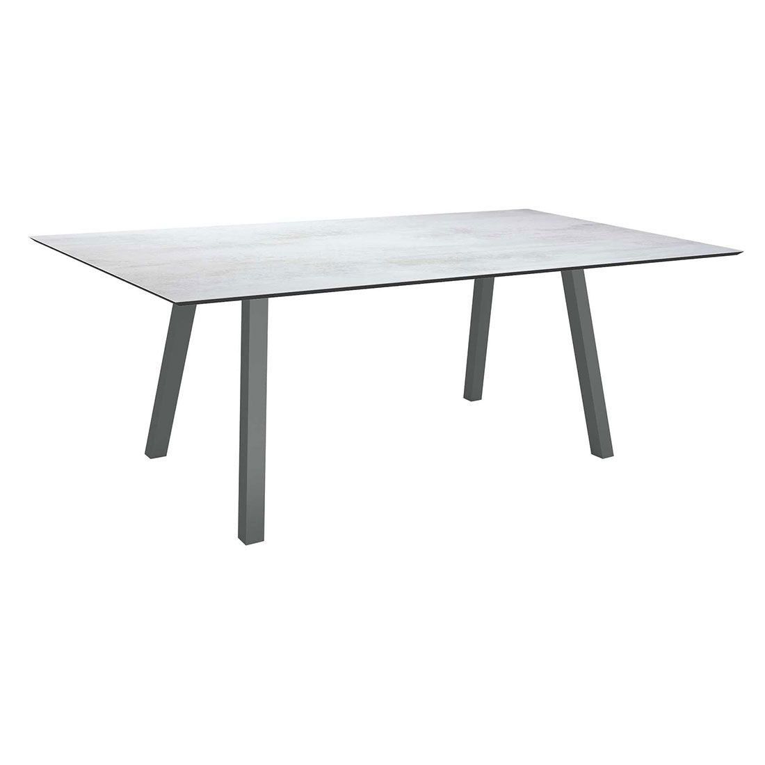 Stern Interno Gartentisch 180x100cm Aluminium/Silverstar 2.0 Anthrazit/Zement Hell