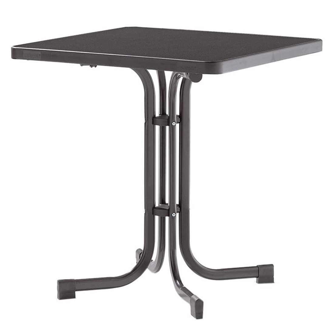 Sieger Boulevard Klapptisch 70x70cm Stahl/Mecalit Eisengrau/Schiefer Anthrazit
