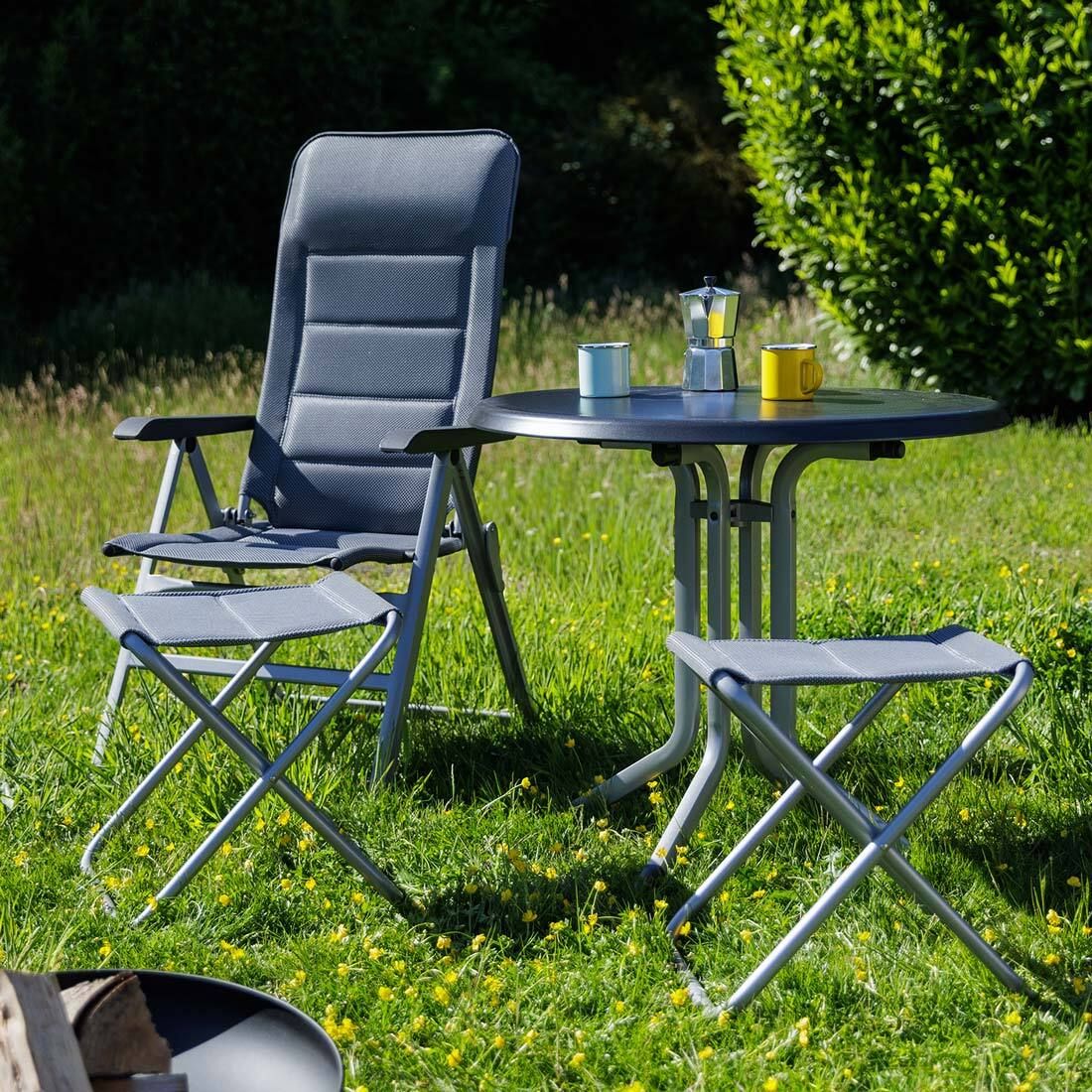 Kettler Slight Klappsessel Aluminium/Outdoorgewebe Silber/Grau