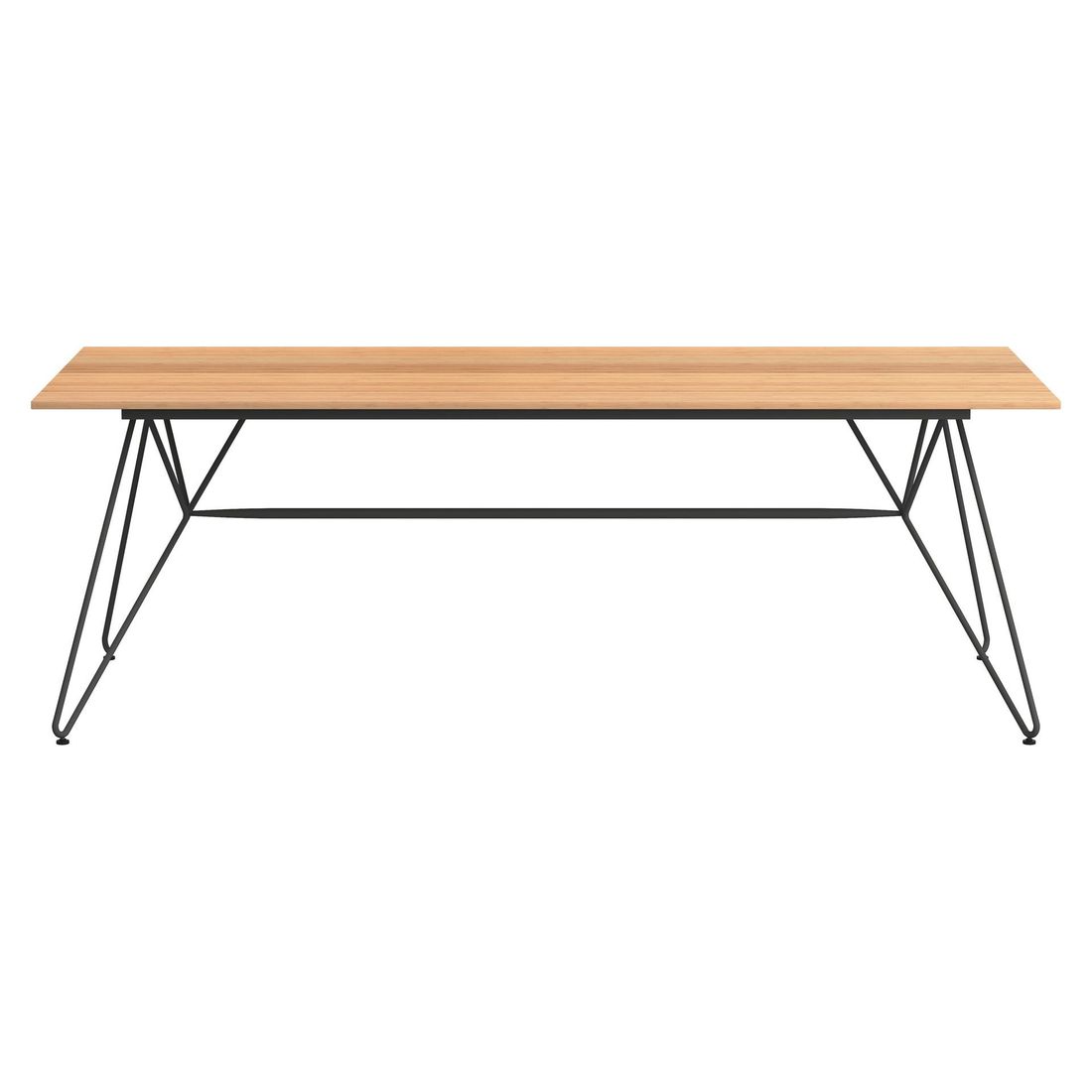 HOUE Sketch Gartentisch Stahl/Bambus Grey/Natur