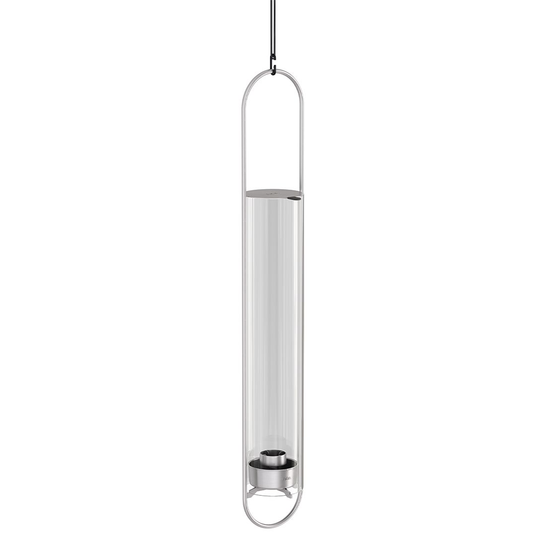 höfats Oval Candle 55 Kerzenhalter Edelstahl/Glas Silber