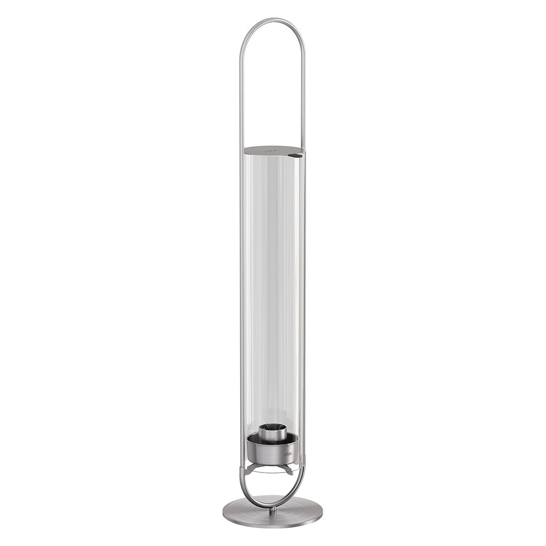 höfats Oval Candle 55 Kerzenhalter Edelstahl/Glas Silber