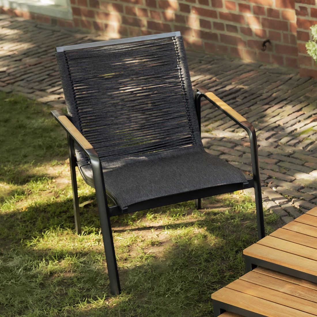 Kettler Diamond Loungesessel Aluminium/Rope Anthrazit/Charcoal