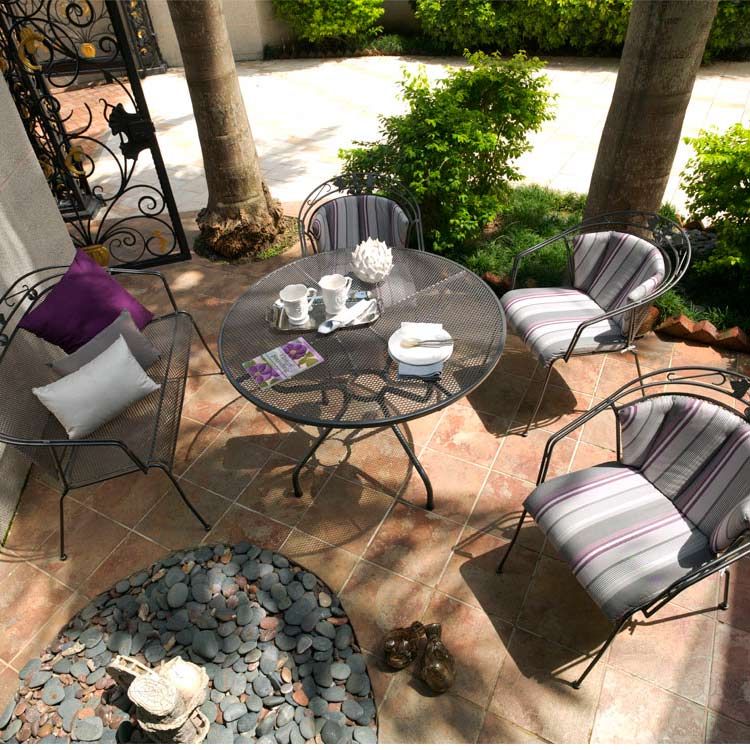 Royal Garden Caffeo Gartentisch Ø60 cm Streckmetall Eisengrau