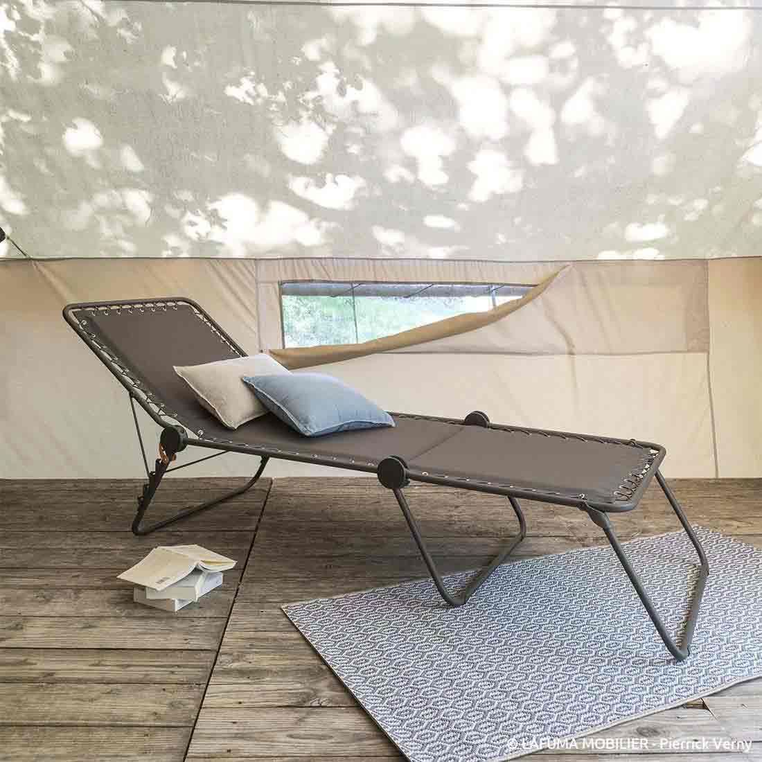Lafuma Siesta L Dreibeinliege Stahl/Polycotton