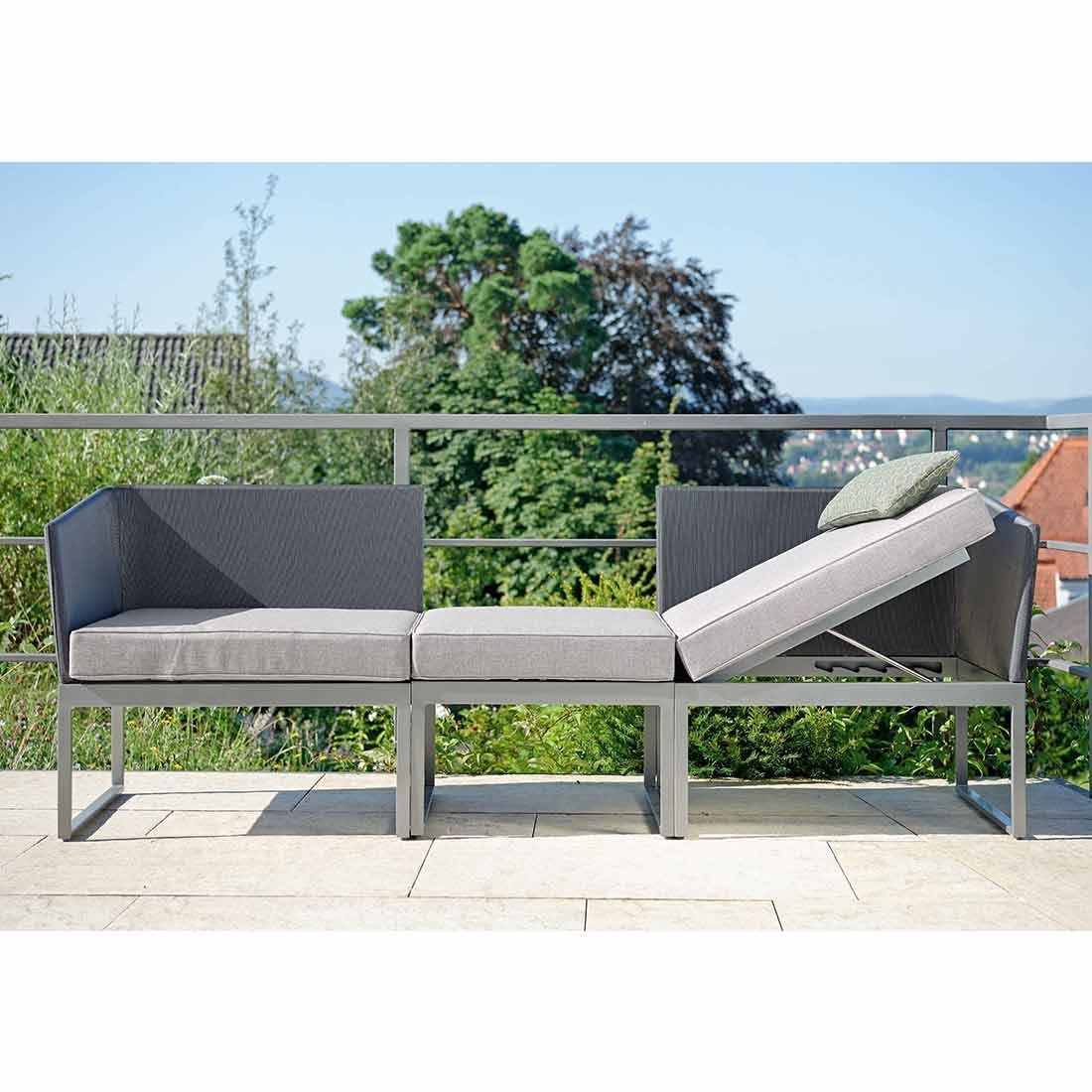 Stern Donna Loungeset 3tlg. Aluminium/Textilene