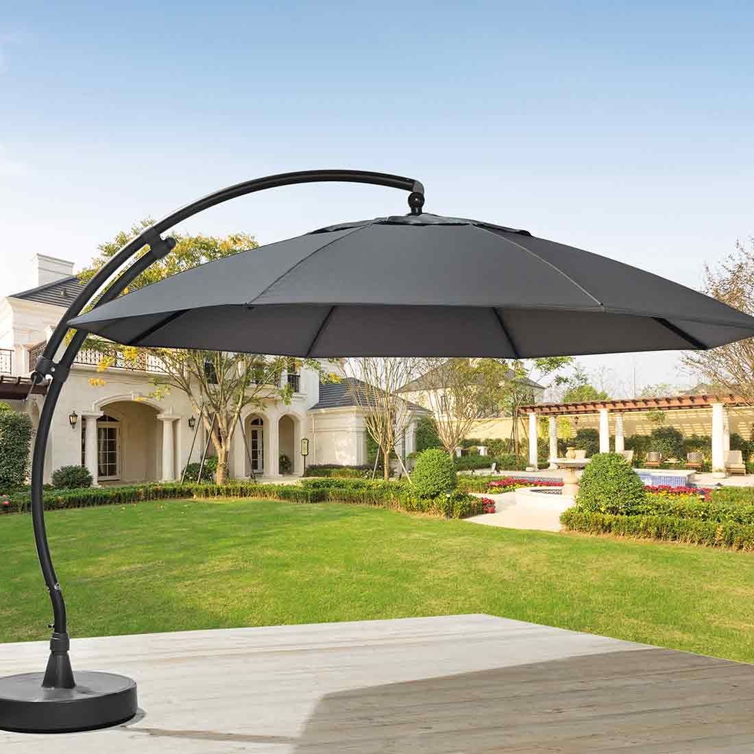 Sun Garden Easy Sun Ampelschirm Ø375 cm Aluminium Anthrazit/Grau