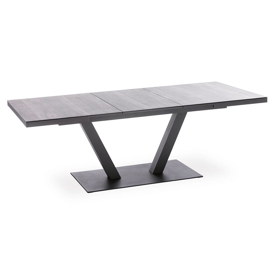 Niehoff Plank Ausziehtisch 180/240x100cm Aluminium/Glas-Keramik