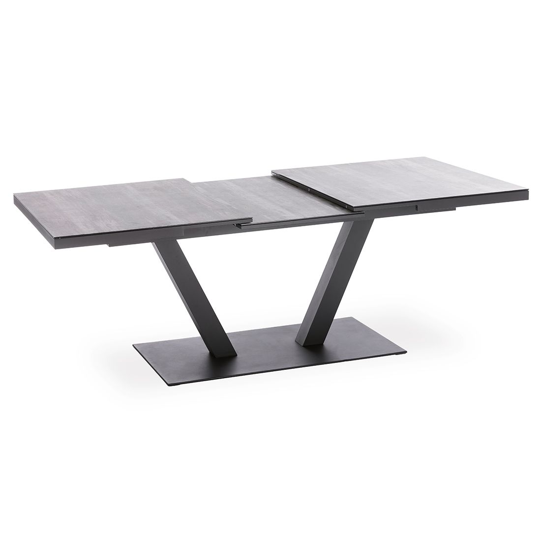 Niehoff Plank Ausziehtisch 180/240x100cm Aluminium/Glas-Keramik