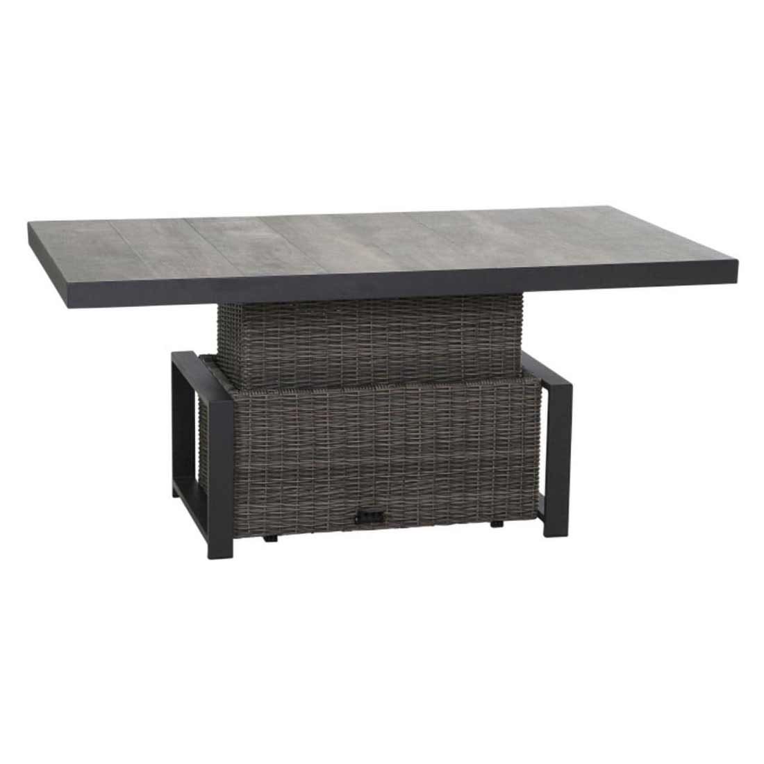 Siena Garden Corido Gartentisch 160x90cm Alu/Geflecht/Keramik