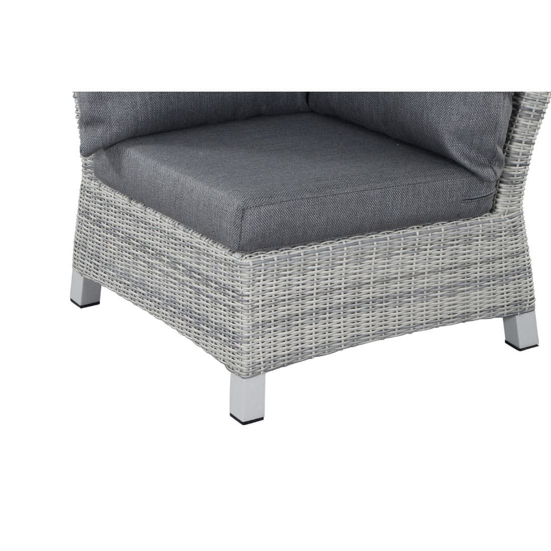 Siena Garden Corido Eckmodul Aluminium/Geflecht inkl. Kissen