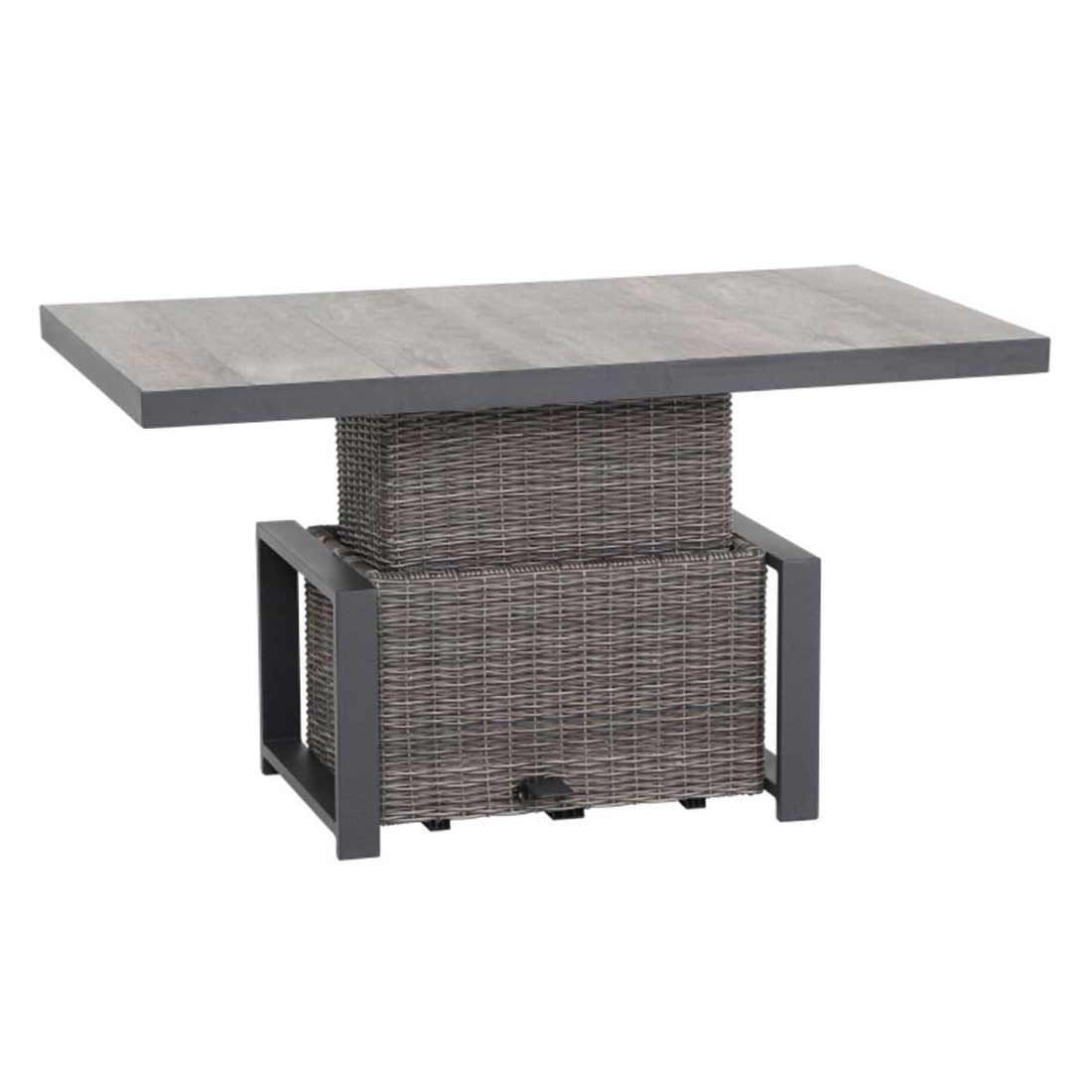 Siena Garden Corido Gartentisch 130x75cm Alu/Geflecht/Keramik