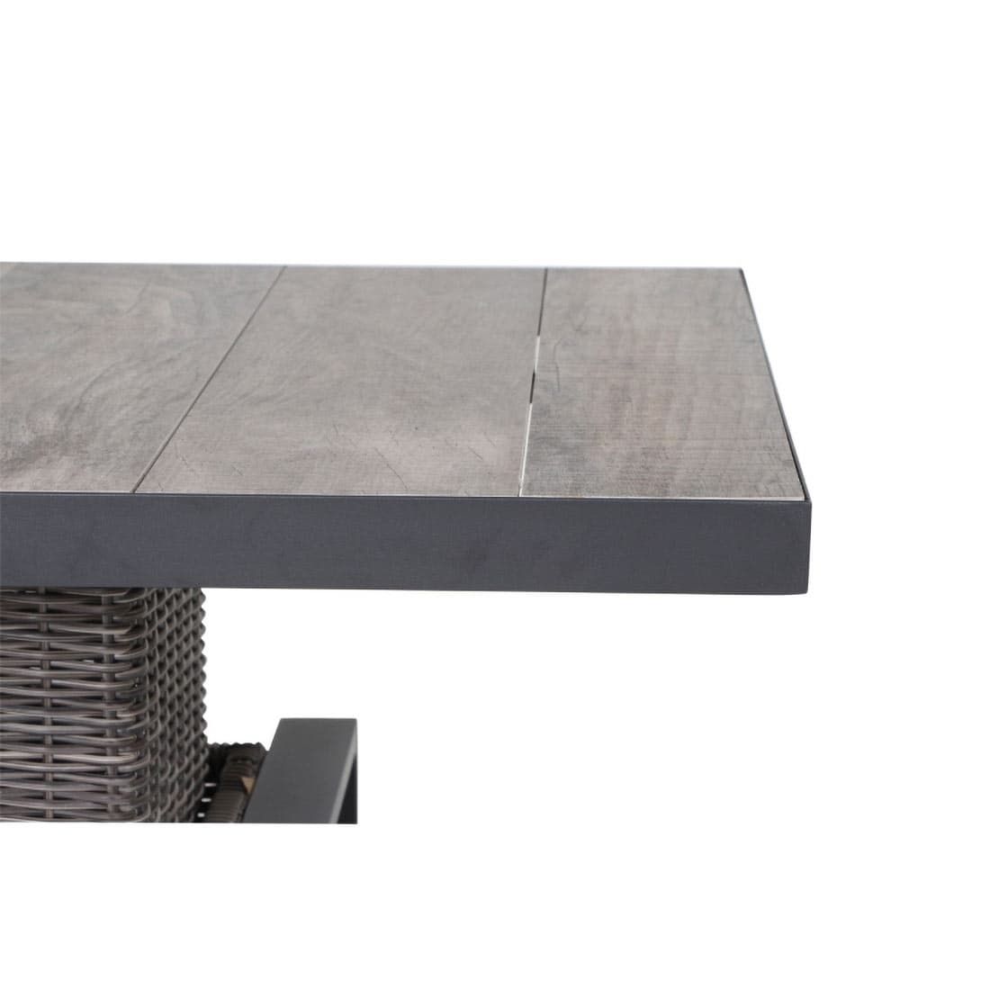 Siena Garden Corido Gartentisch 130x75cm Alu/Geflecht/Keramik