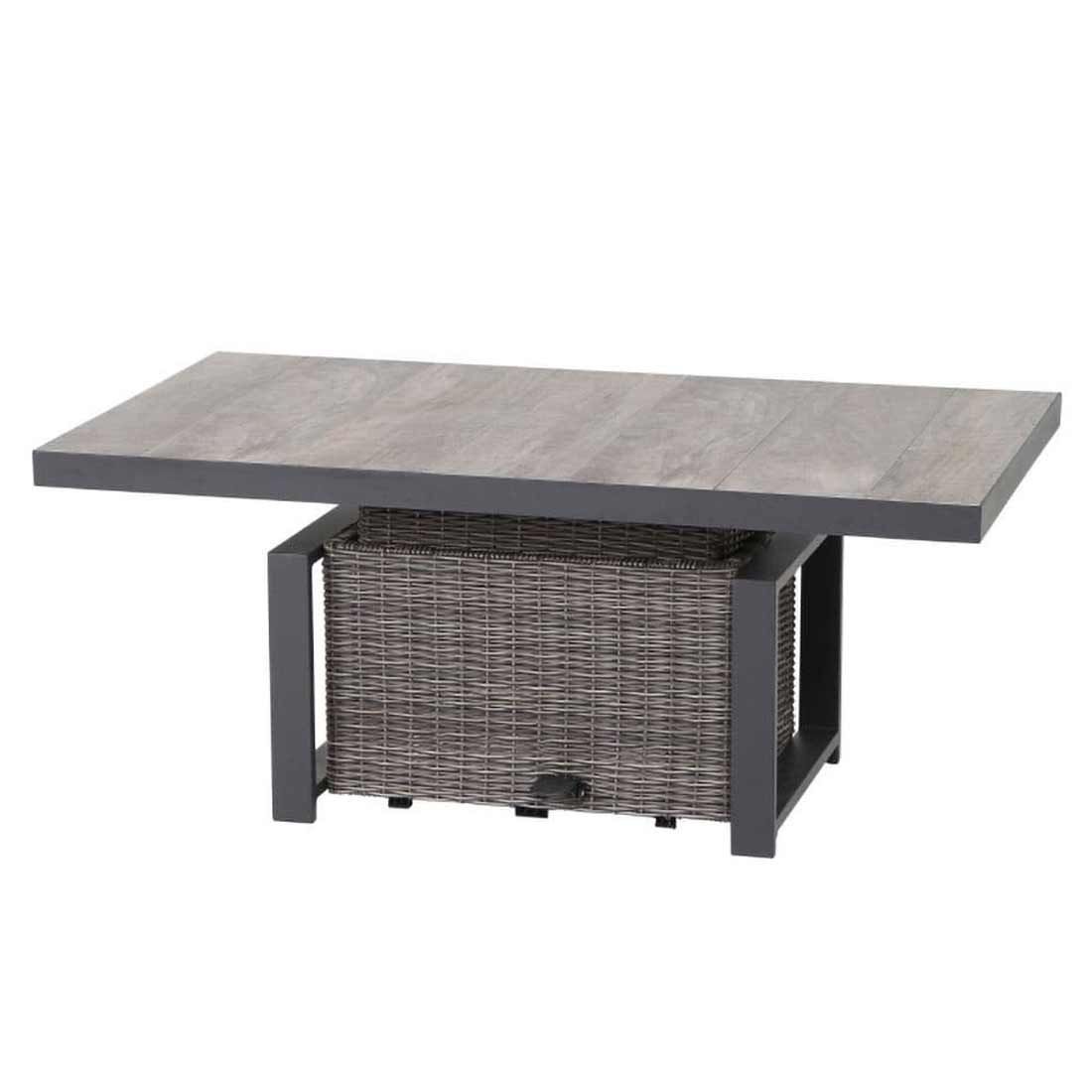 Siena Garden Corido Gartentisch 130x75cm Alu/Geflecht/Keramik