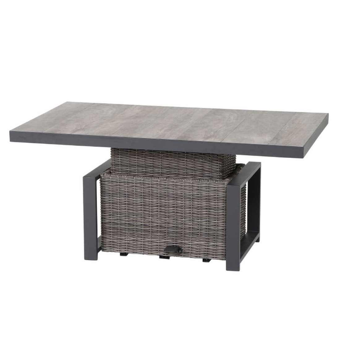 Siena Garden Corido Gartentisch 130x75cm Alu/Geflecht/Keramik