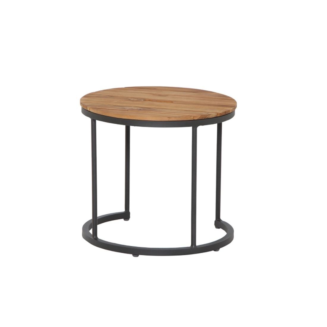 Siena Garden Baros 2er Set Beistelltische Aluminium/Teak