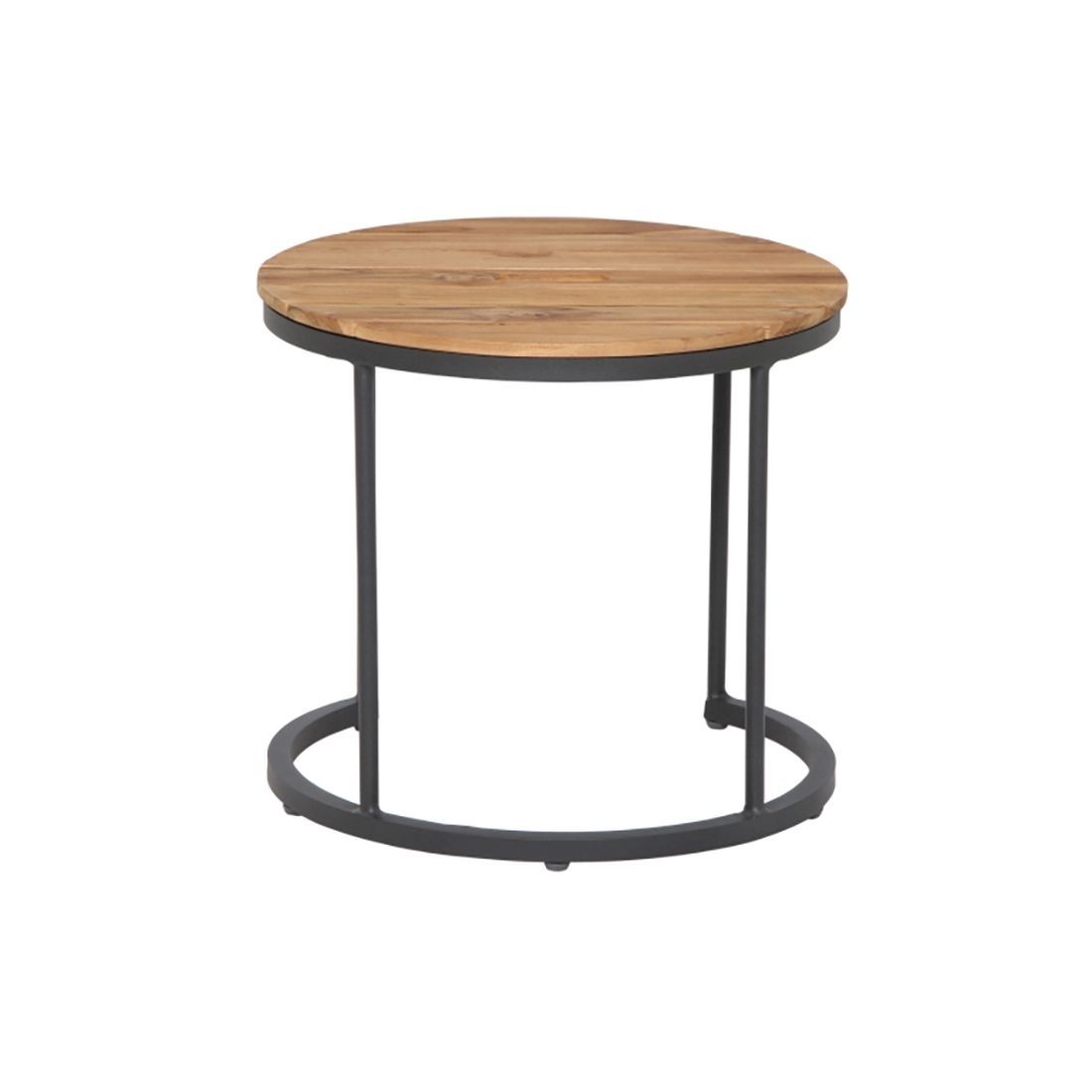 Siena Garden Baros 2er Set Beistelltische Aluminium/Teak