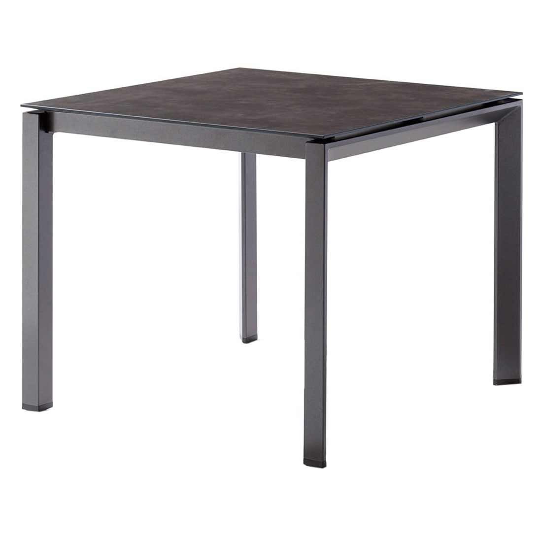 Sieger Gartentisch 90x90cm Aluminium/Polytec