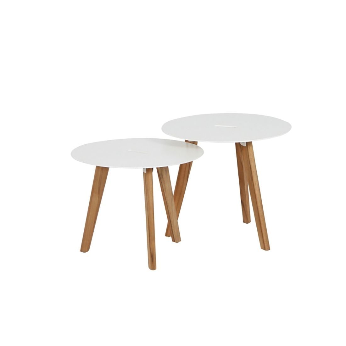 Siena Garden Alba Beistelltisch Ø50x45cm Teak/Aluminium