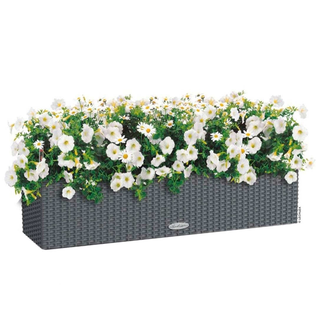 Lechuza Balconera 80 Pflanzgefäß Komplettset Granit | Garten und Freizeit