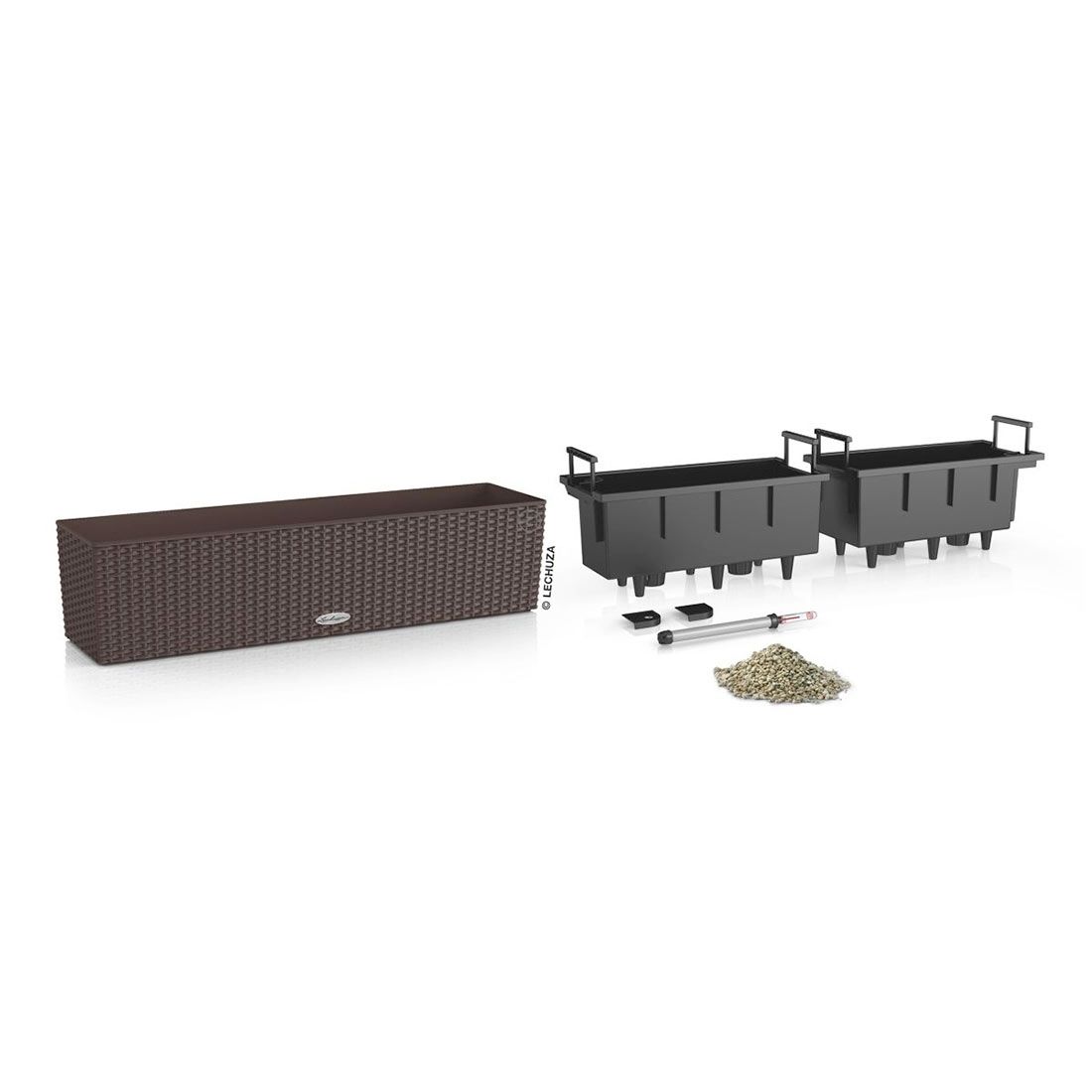 Lechuza Balconera 80 Pflanzgefäß Komplettset