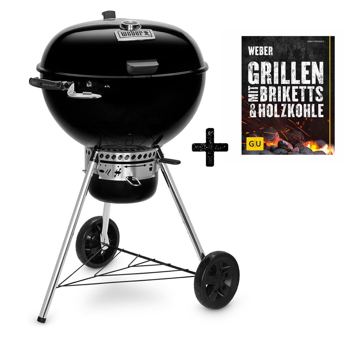 Weber Holzkohlegrill Master-Touch GBS Premium SE E-5775 + Buch