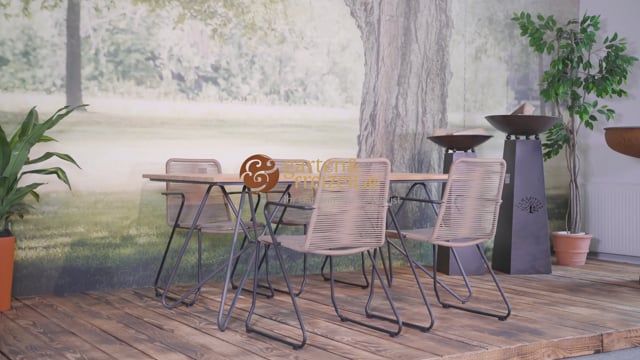 OUTLIV. Maranello Gartenmöbelset 5tlg Tisch 180x90 cm