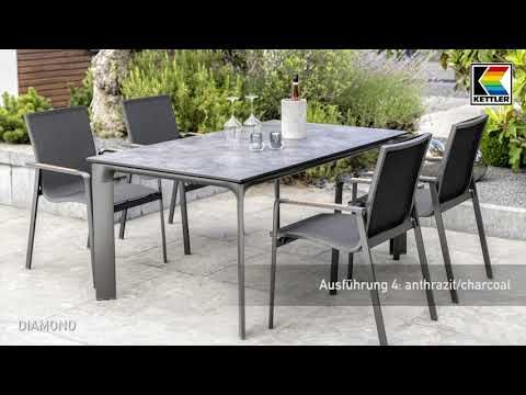 Kettler Diamond Gartentisch-Gestell 95x95 cm Aluminium