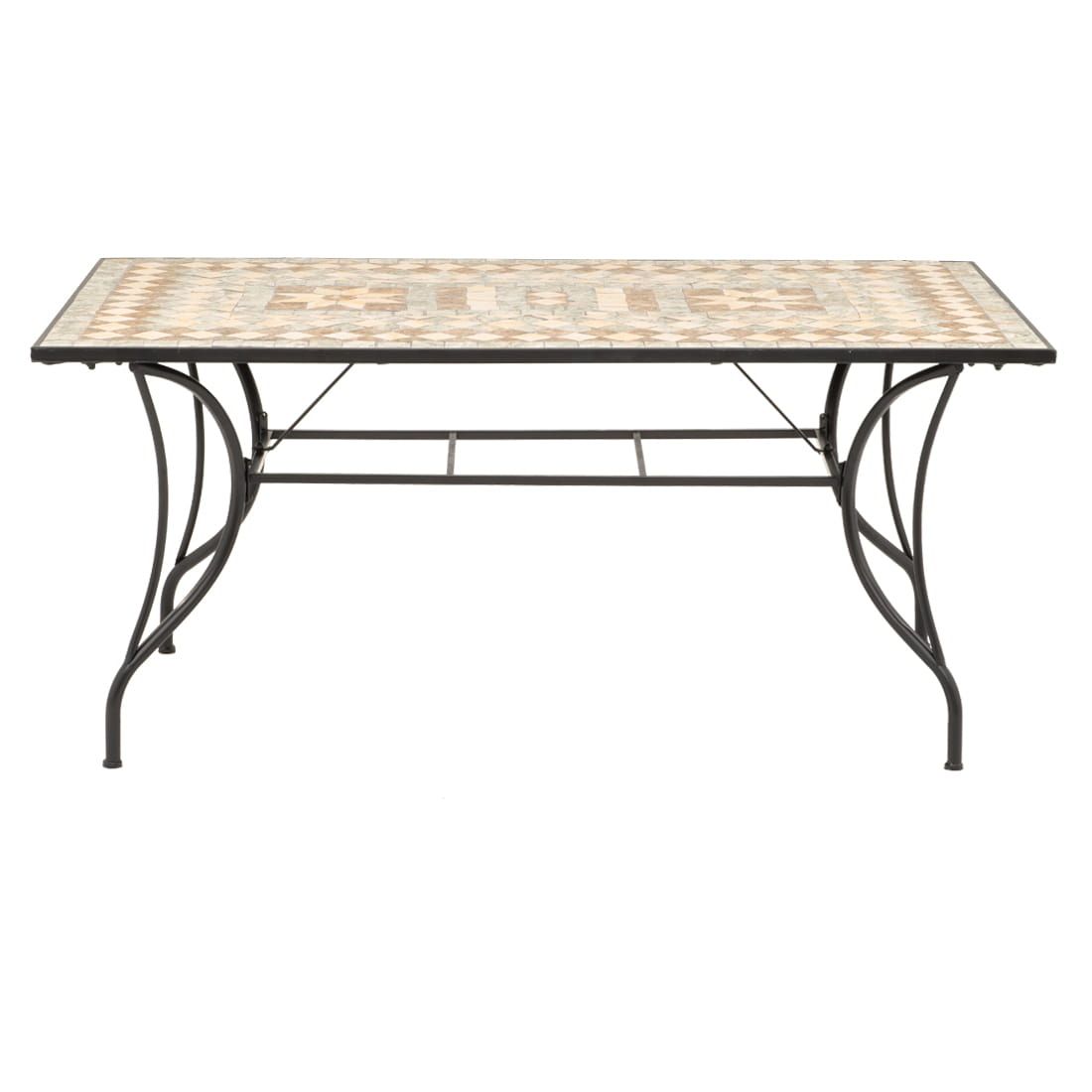 OUTLIV. Mosaik Gartentisch 160x90cm Eisen/Mosaik