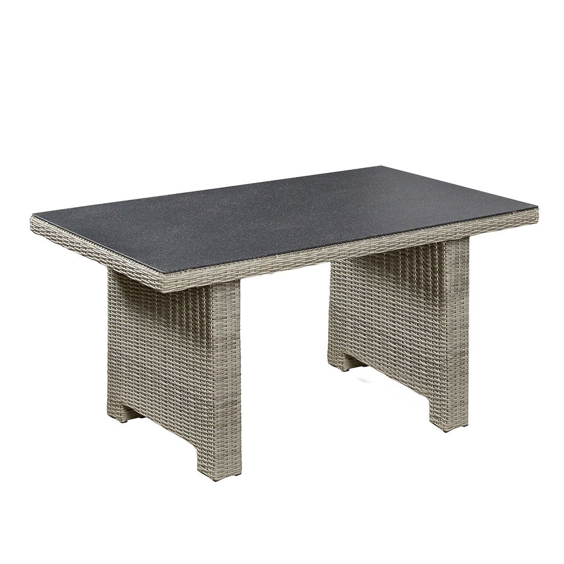 LC Garden Bilbao Diningtisch 220x100 cm Geflecht/Spraystone Stone Grey