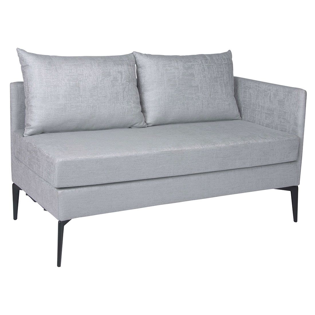 Stern Marta 2-Sitzer Sofa Rechts Aluminium/Outdoorstoff