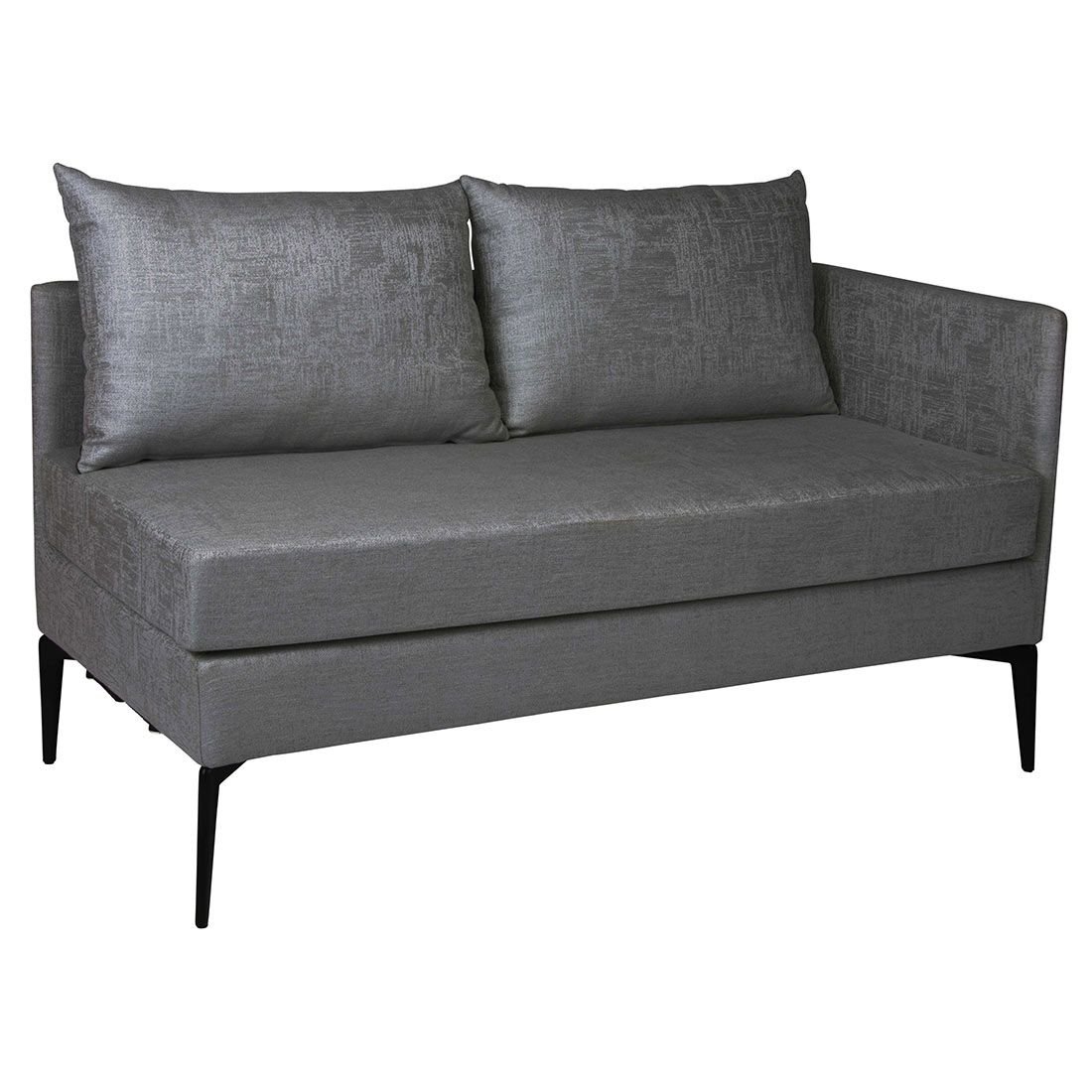 Stern Marta 2-Sitzer Sofa Rechts Aluminium/Outdoorstoff