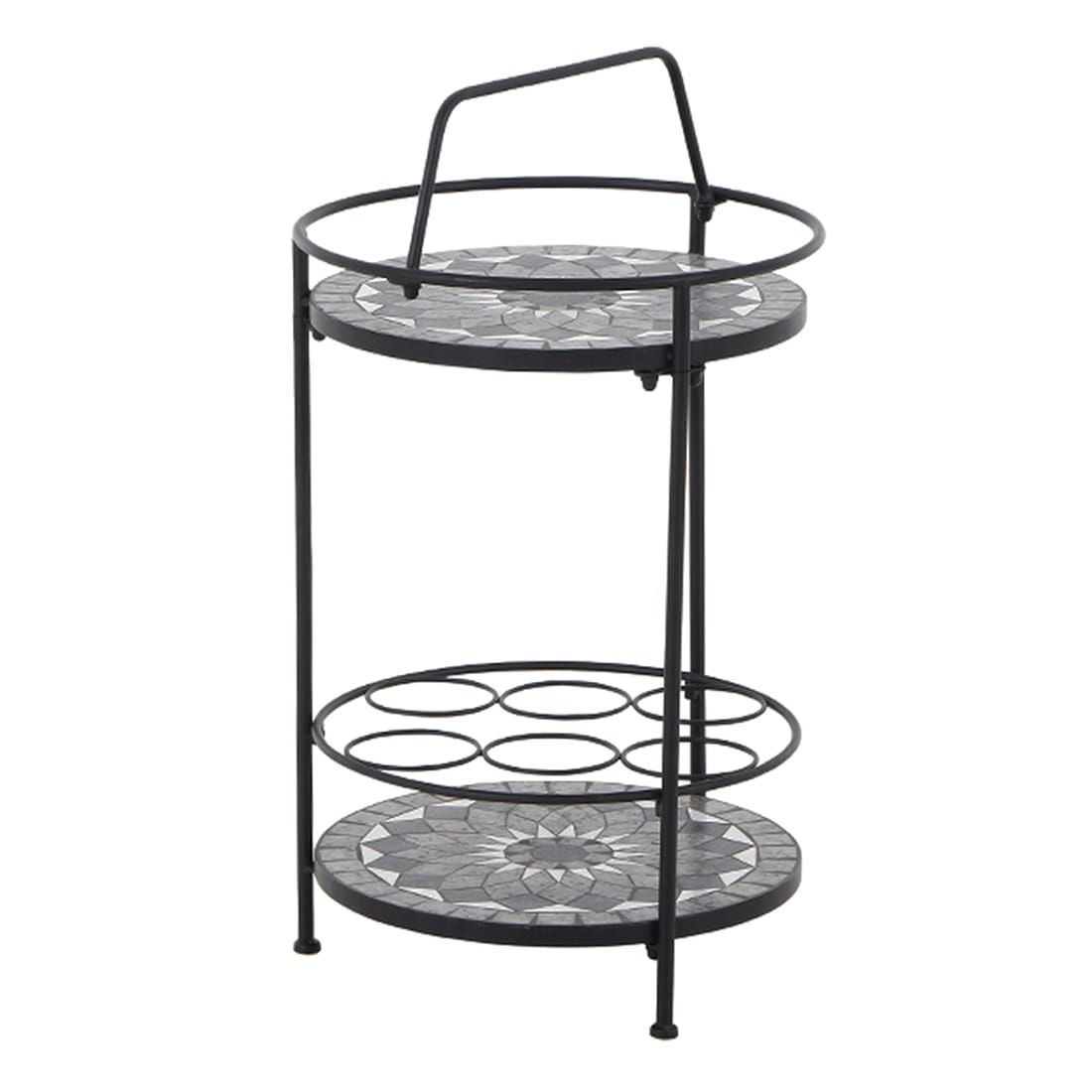 Siena Garden Como Beistelltisch Ø42x74cm Stahl/Keramik