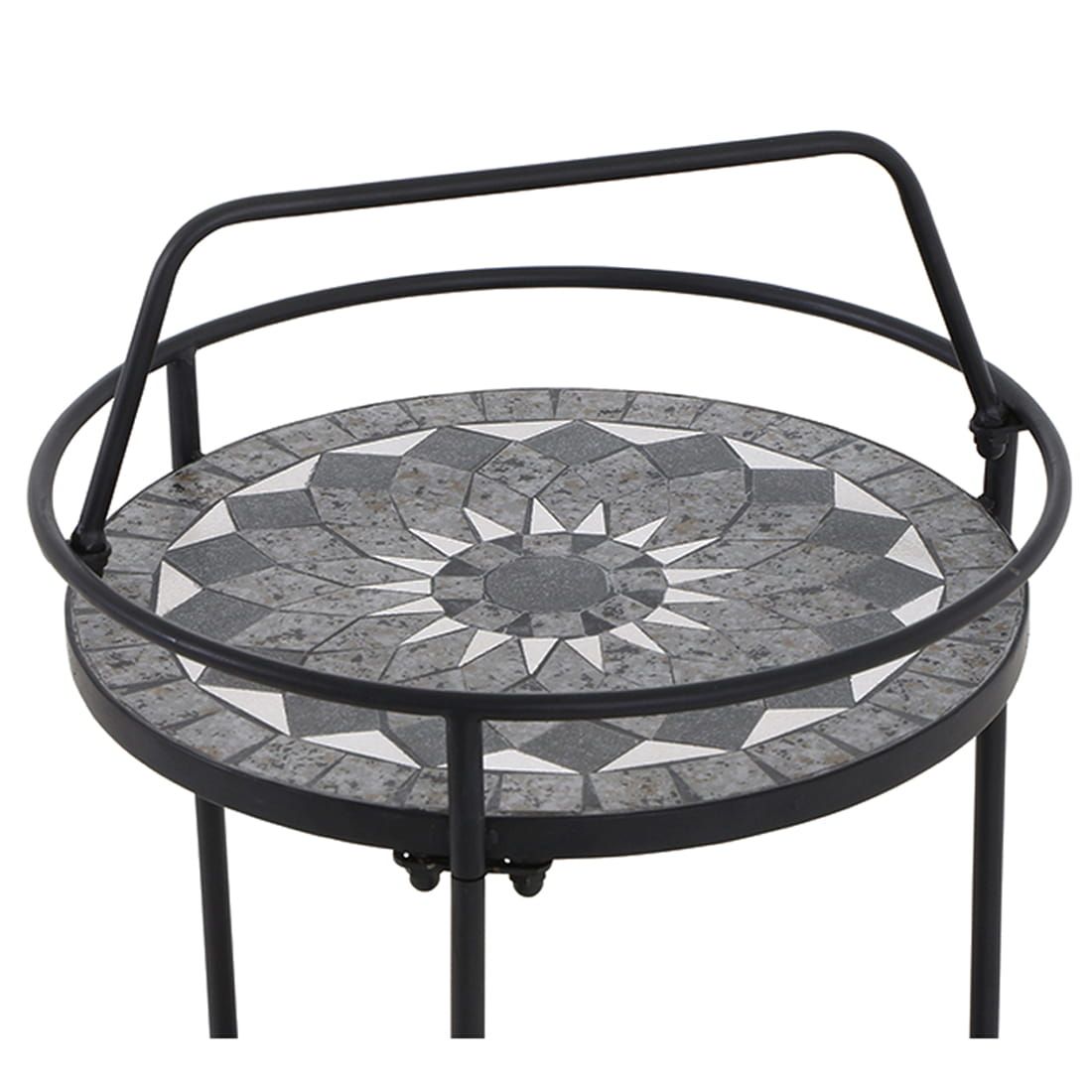 Siena Garden Como Beistelltisch Ø42x74cm Stahl/Keramik