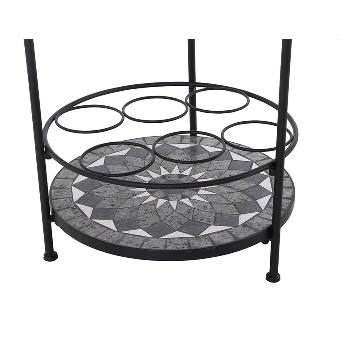 Siena Garden Como Beistelltisch Ø42x74cm Stahl/Keramik