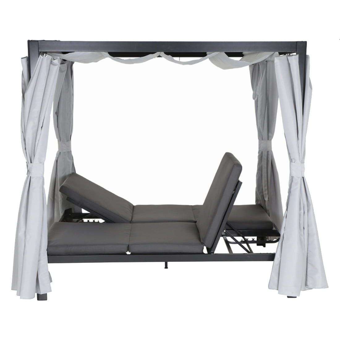 Siena Garden Waikiki Loungebett inkl. Dach Aluminium/Textil
