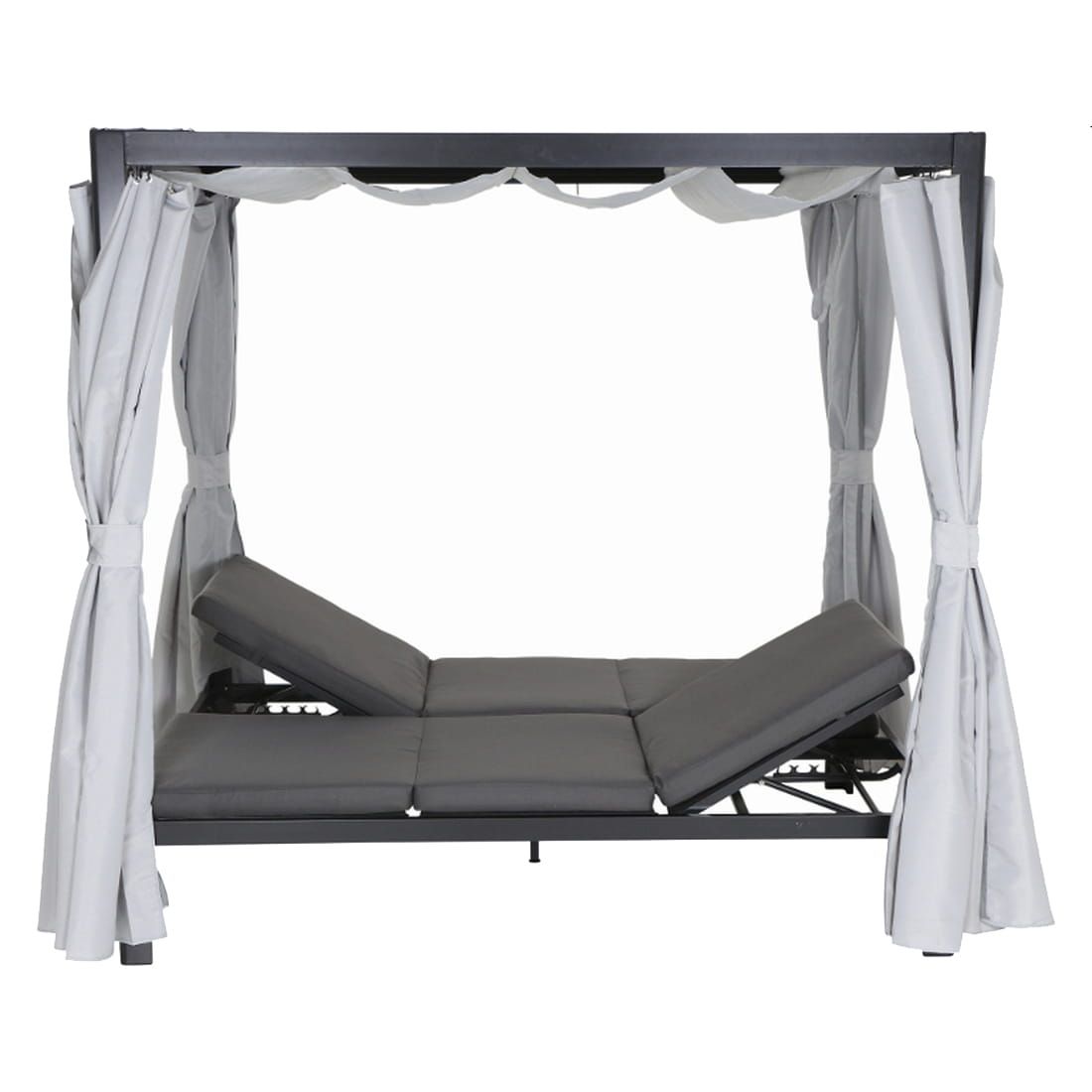 Siena Garden Waikiki Loungebett inkl. Dach Aluminium/Textil