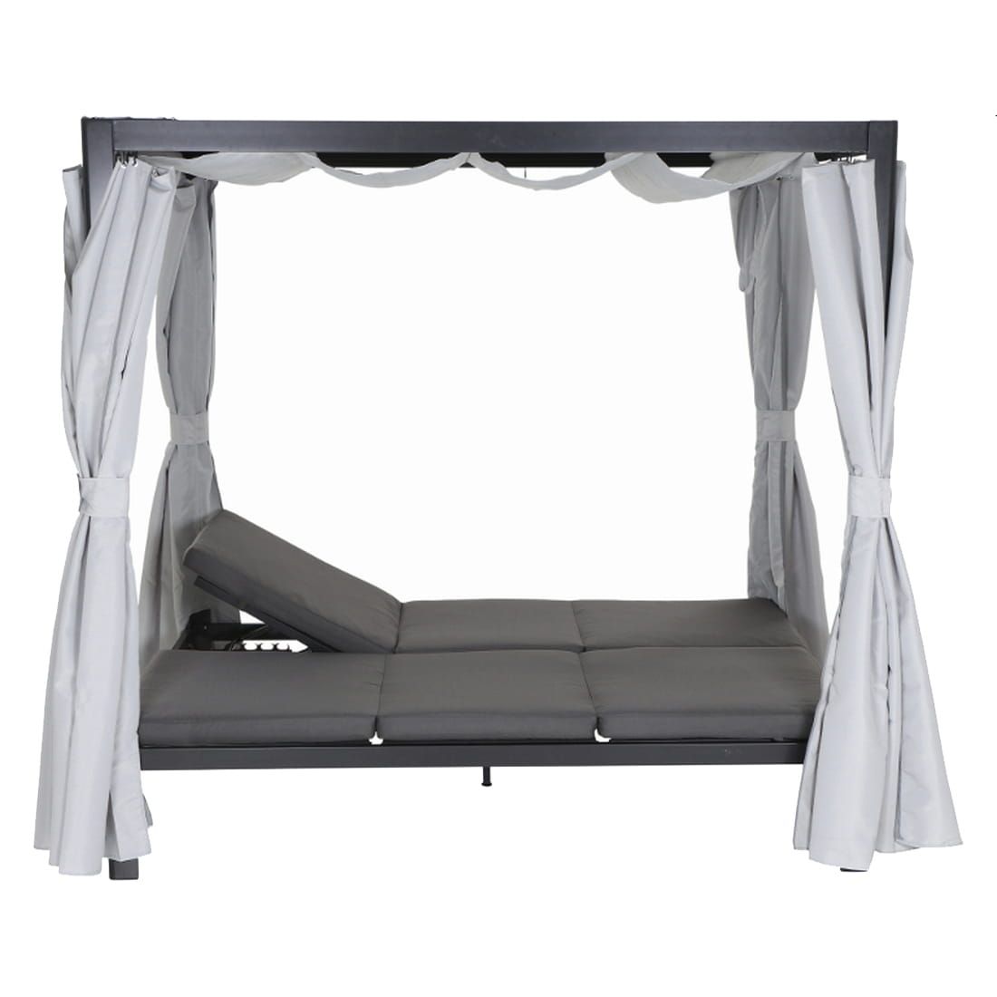 Siena Garden Waikiki Loungebett inkl. Dach Aluminium/Textil