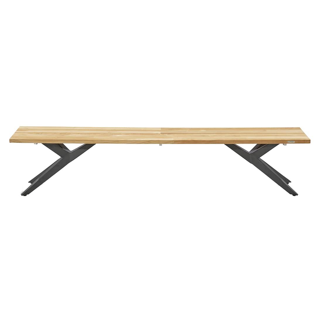 Musterring Rotterdam Gartenbank 240cm Edelstahl/Teak