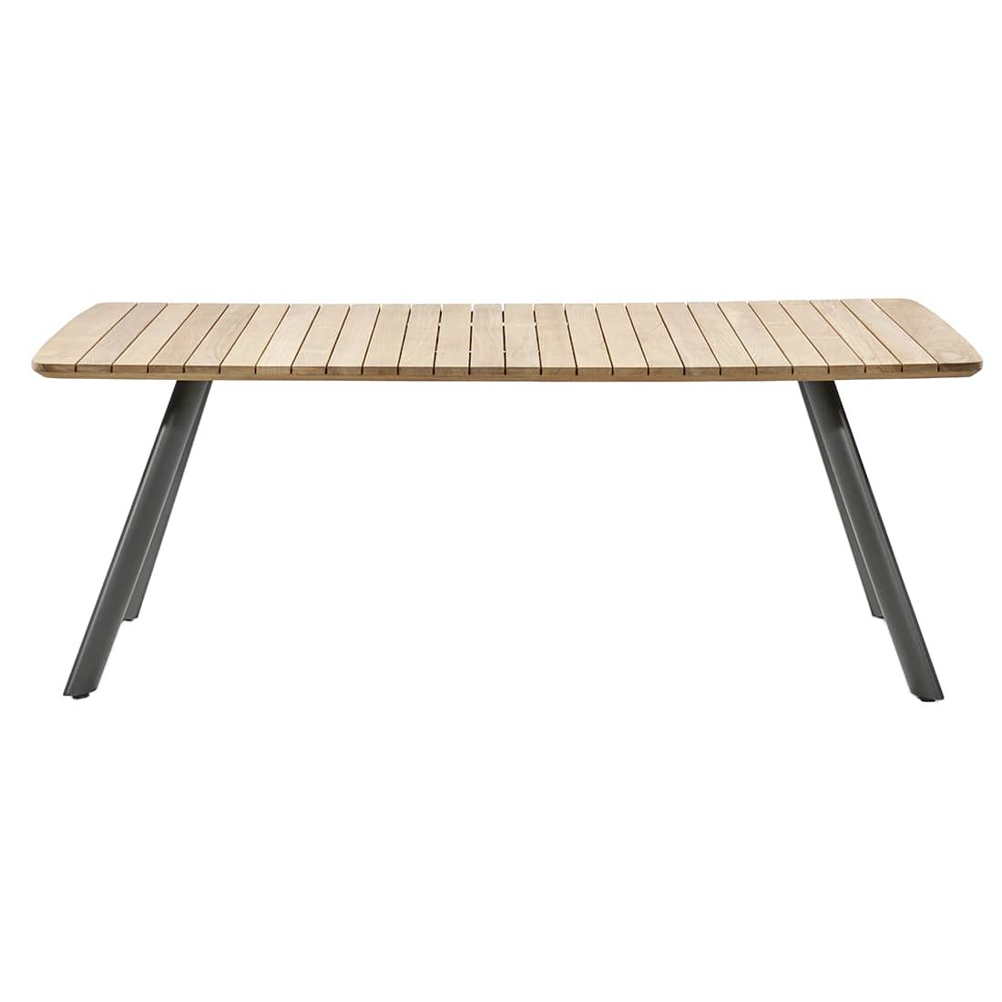 Musterring Schweden Gartentisch 200x95cm Aluminium/Teakholz
