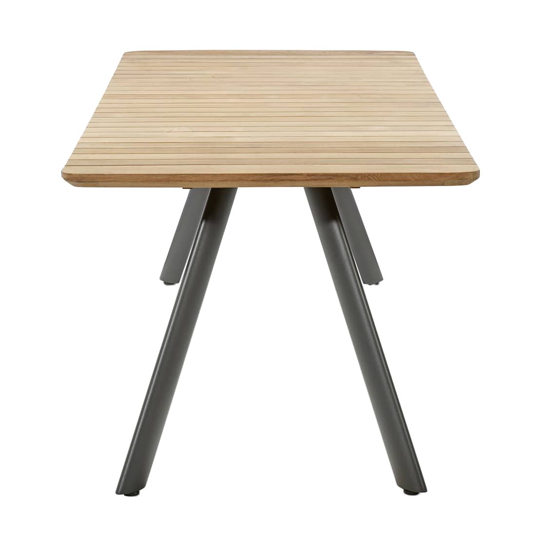 Musterring Schweden Gartentisch 200x95cm Aluminium/Teakholz