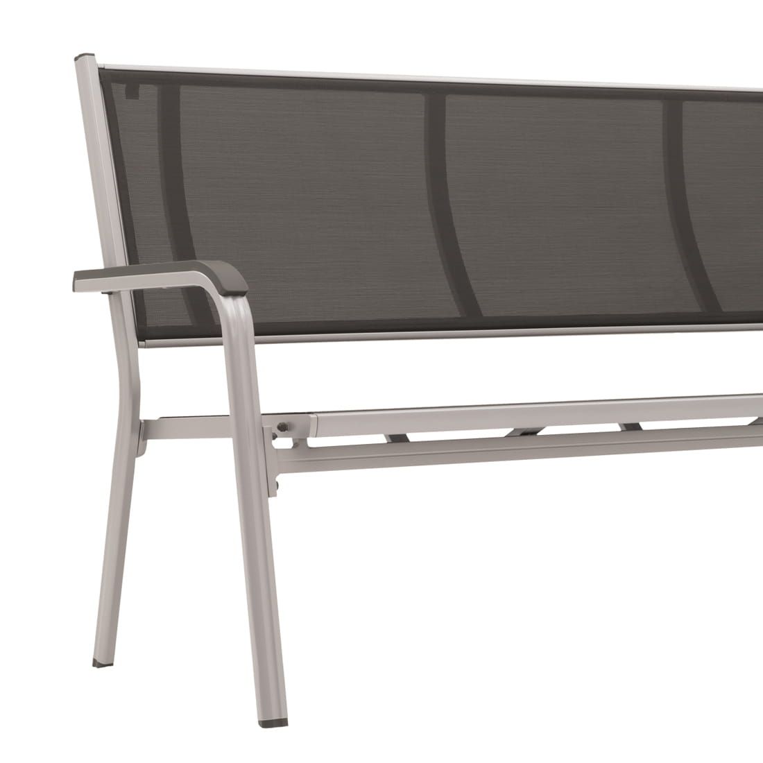 Kettler Basic Plus 3-Sitzerbank Aluminium/Textilene