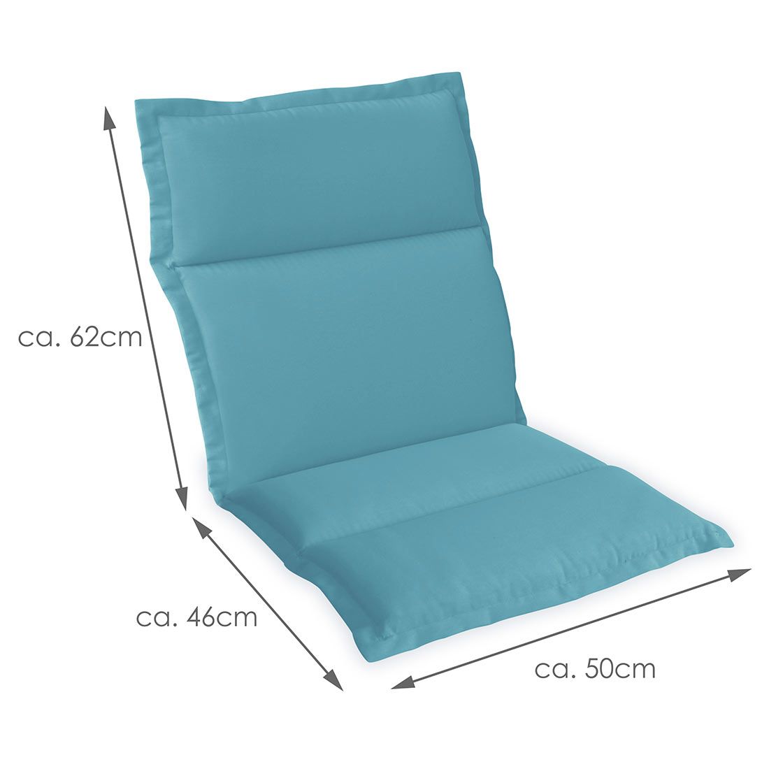OUTLIV. Sesselauflage mittel 108x50x5cm