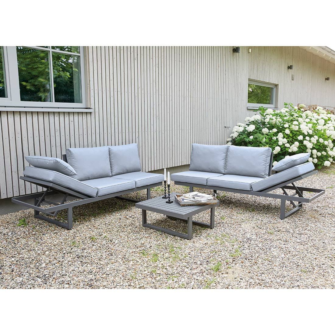 LC Garden Bondino Lounge-Gruppe 3-tlg. Tisch 70cm