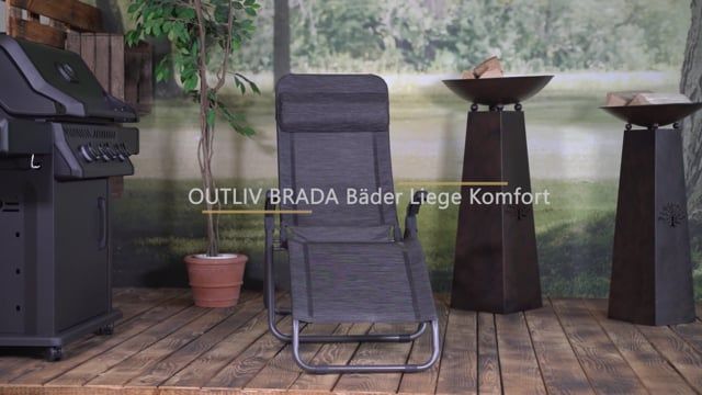 OUTLIV. Brada Bäderliege Stahl/Suntex