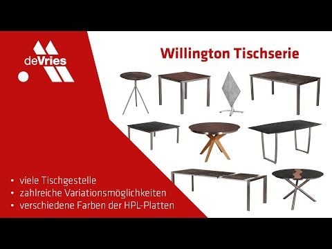 deVries Willington Tischplatte 180x90cm HPL