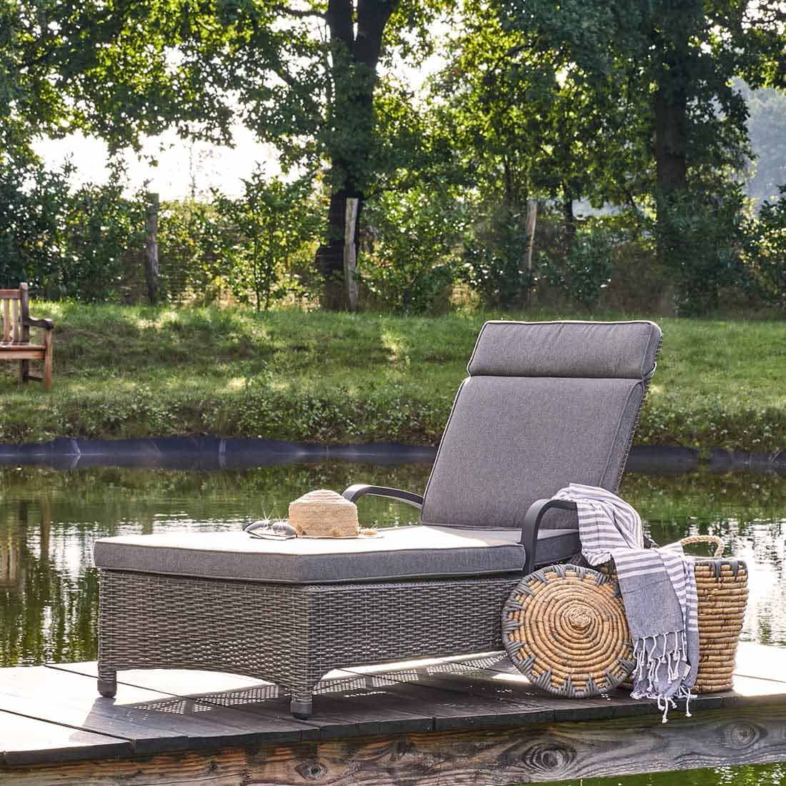 LC Garden Komido Gartenliege Aluminium/Geflecht