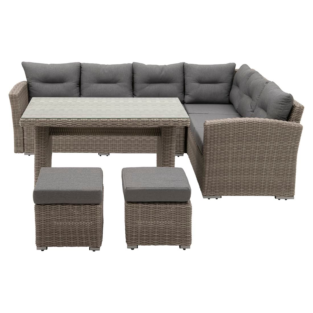 deVries Ferio Ecklounge 5-tlg. Geflecht/Polster