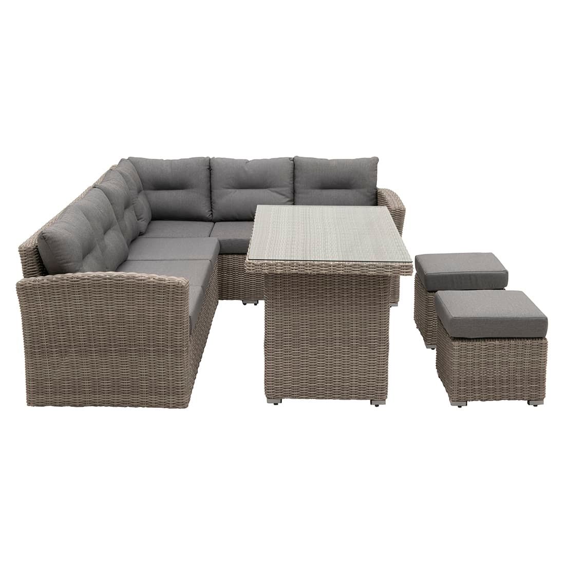 deVries Ferio Ecklounge 5-tlg. Geflecht/Polster
